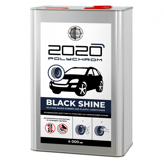 Силиконов балсам за гуми и пластмаса Polychrom 2020 "BLACK SHINE", 4 л (гланц)