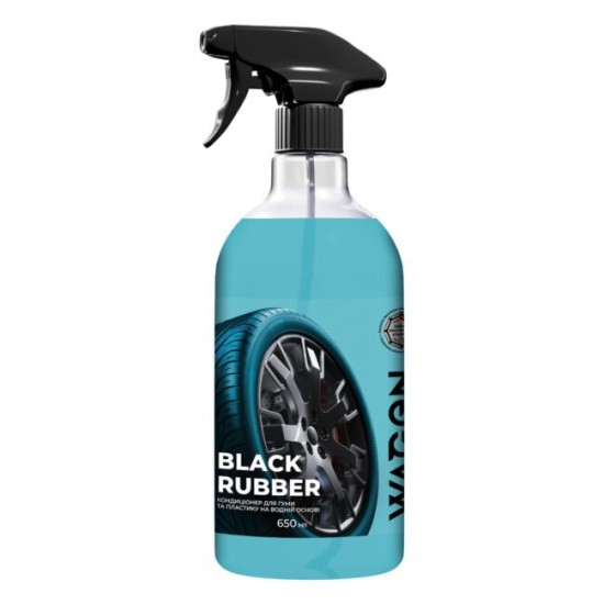Омекотител за гума и пластмаса на водна основа с гланцов ефект " WAGEN Black Rubber ", 650 мл